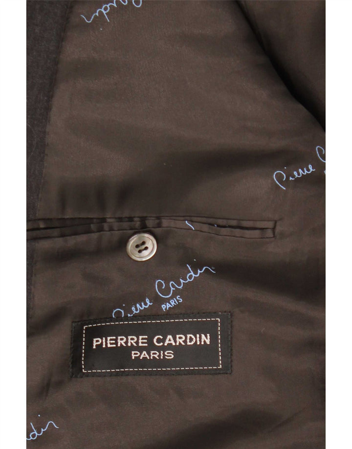Jaqueta blazer masculina Pierre Cardin com peito duplo Reino Unido 40 grande cinza