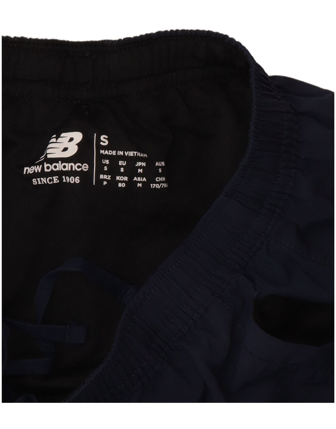 Shorts esportivos masculinos New Balance pequenos poliéster azul marinho