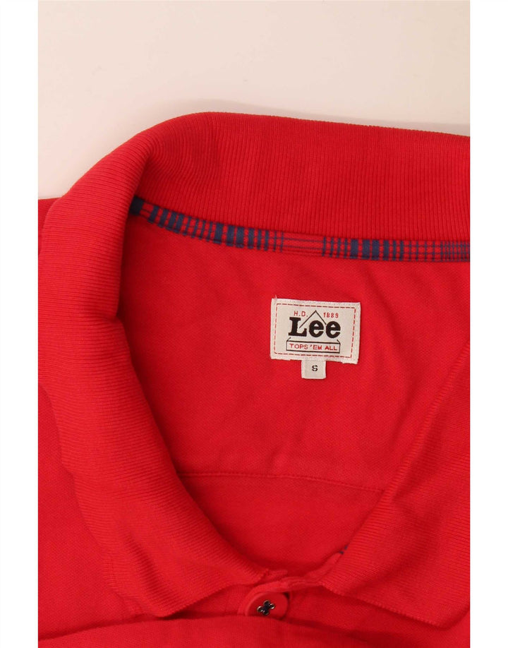Camisa polo feminina Lee UK 8 pequena vermelha