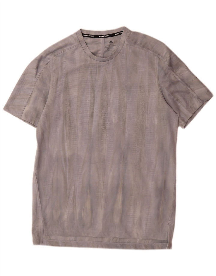 Camiseta Adidas Masculina Aeroready Graphic Top Pequena Cinza Tie Dye Poliéster
