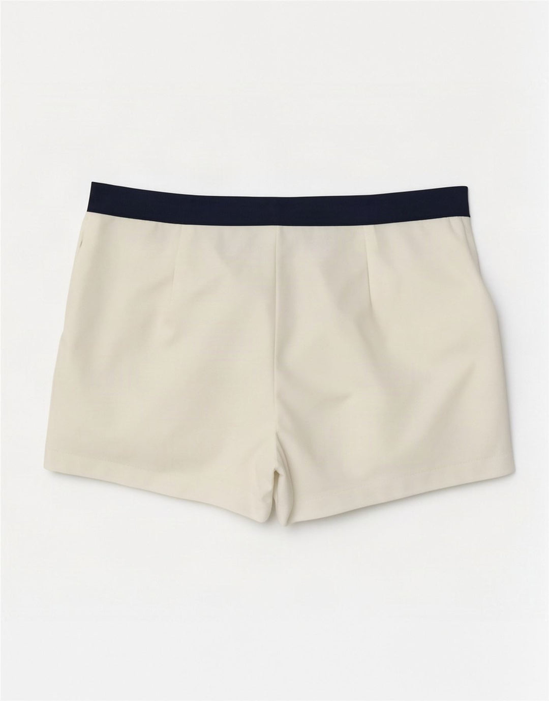 Shorts casuais masculinos vintage IT 50 grande poliéster branco W30 Colourblock