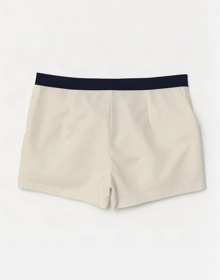 Shorts casuais masculinos vintage IT 50 grande poliéster branco W30 Colourblock