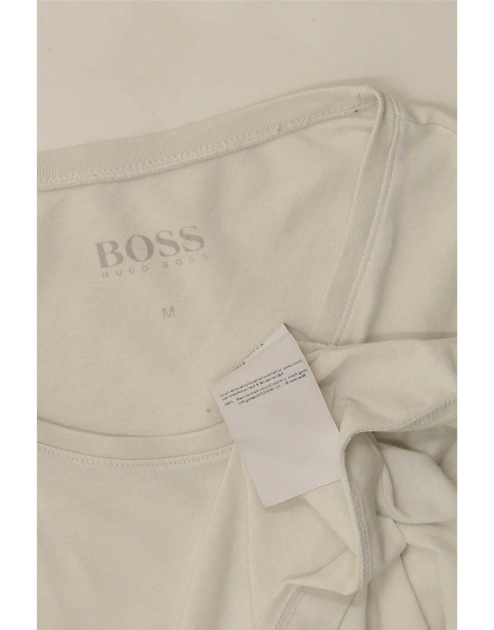 Camiseta masculina Hugo Boss Top médio algodão branco