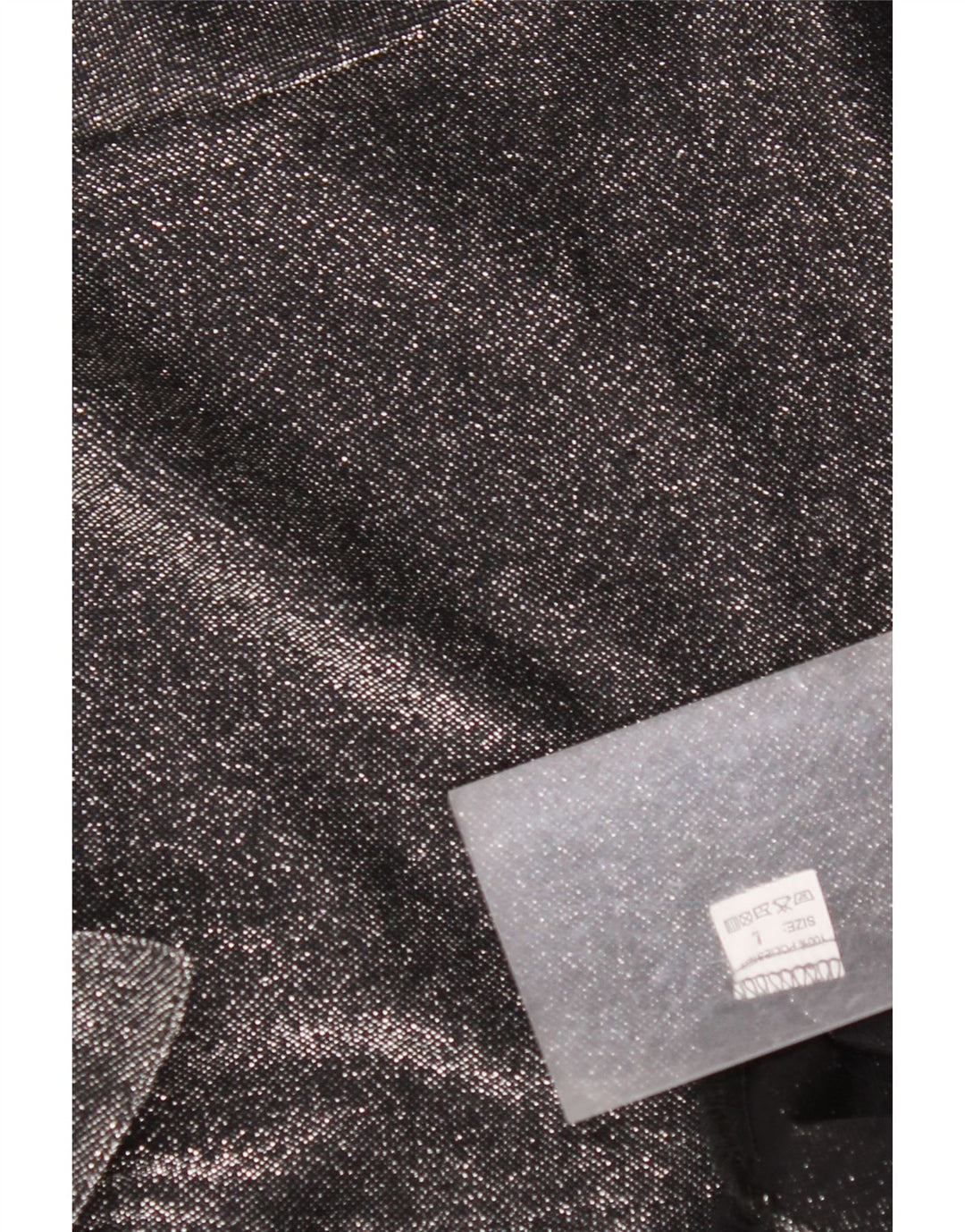 Blusa feminina VINTAGE de grandes dimensões Reino Unido 16 grande poliéster preto manchado