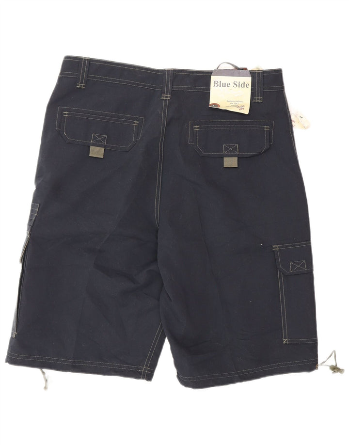 Blue Side Mens Cargo Shorts Grande Poliéster W34 Azul Marinho