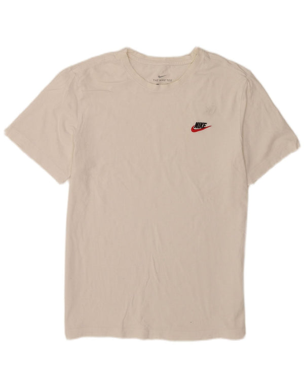 Nike Mens Camiseta Top Médio Algodão Branco