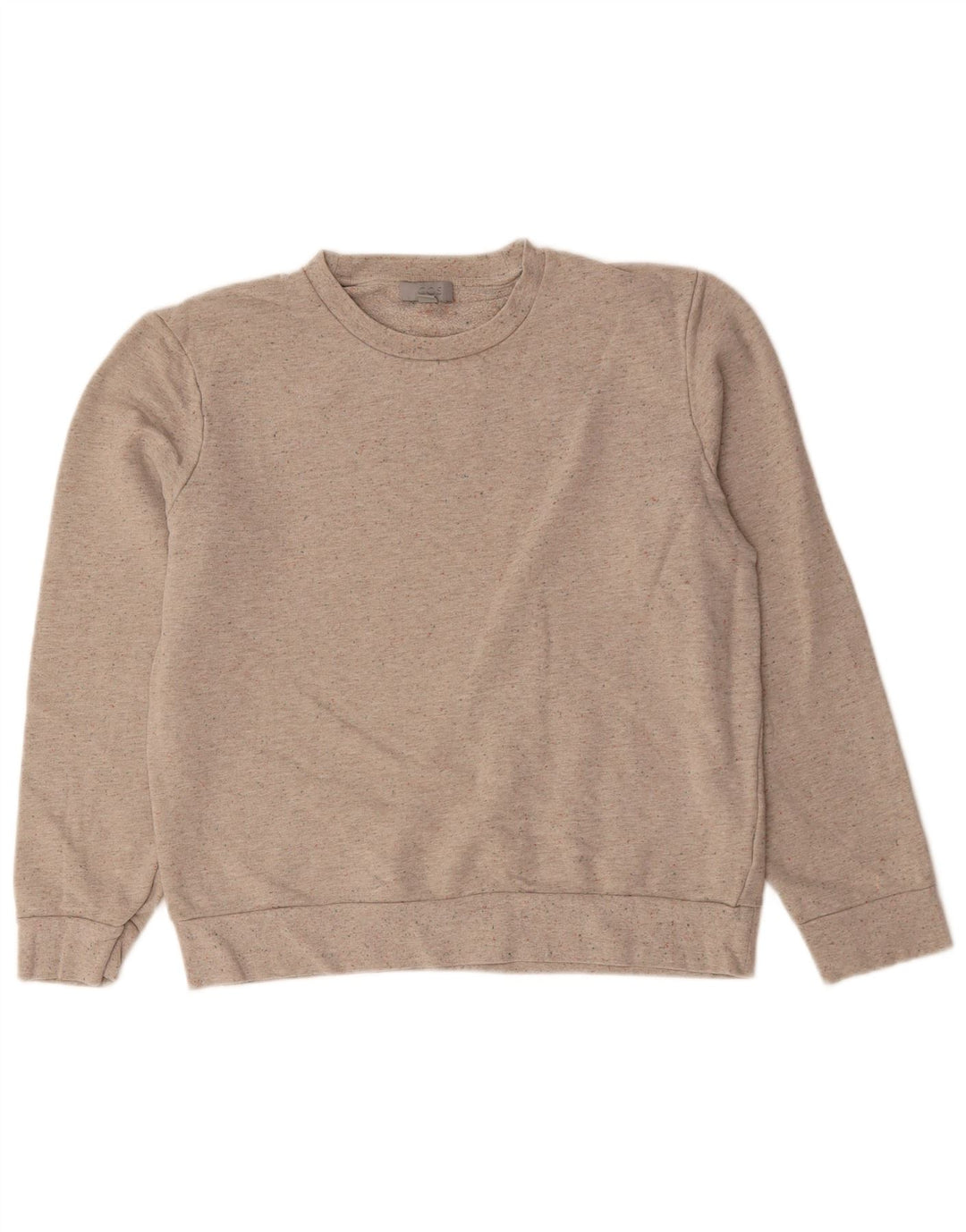 Cos moletom feminino jumper UK 14 algodão manchado bege médio