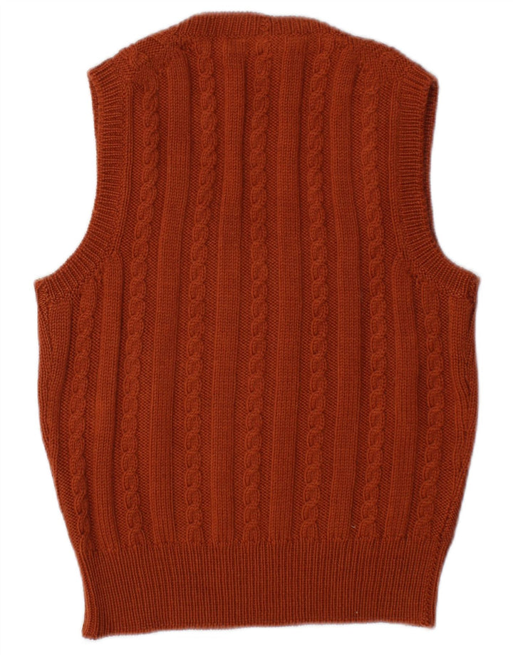 Regata feminina vintage com colete UK 14 marrom médio