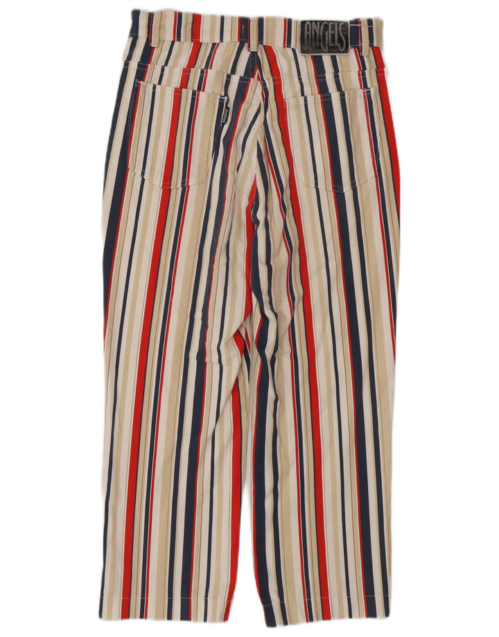 ANGELS Jeans recortados femininos EU 38 médio W28 L25 listrado multicolorido