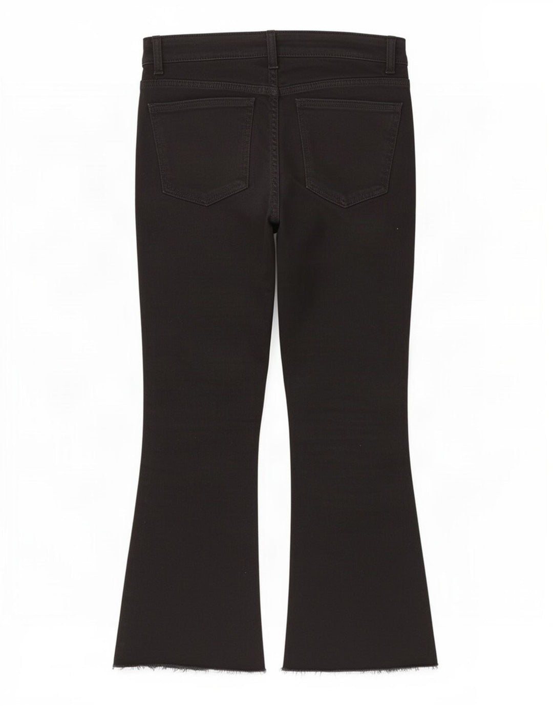 Zara Calça Jeans Feminina Crop Bootcut EU 40 Médio W30 L25 Preto