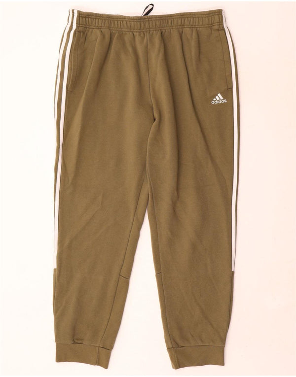 Adidas Mens Calças de treino Joggers XL Khaki Algodão