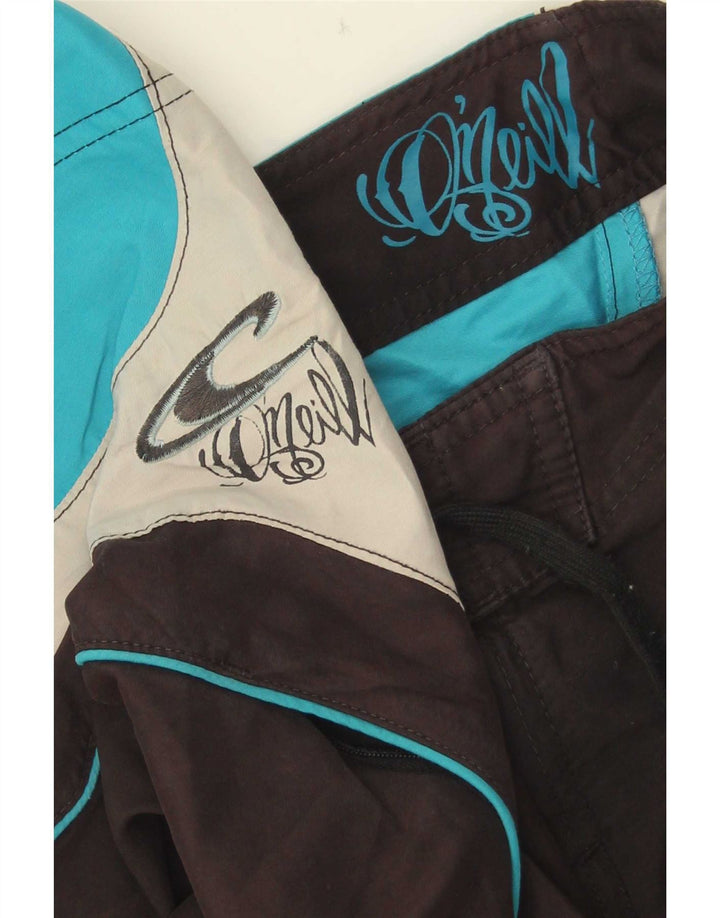 Shorts de natação masculino O'Neill gráfico grande bloco colorido preto