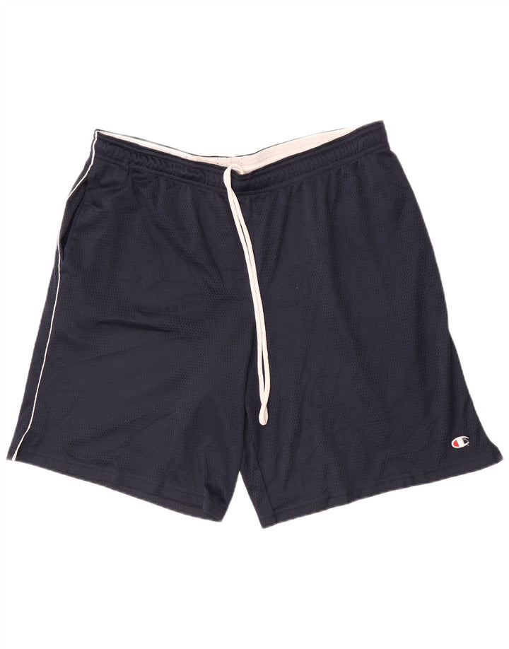 Shorts esportivos masculinos Champion grandes azul marinho