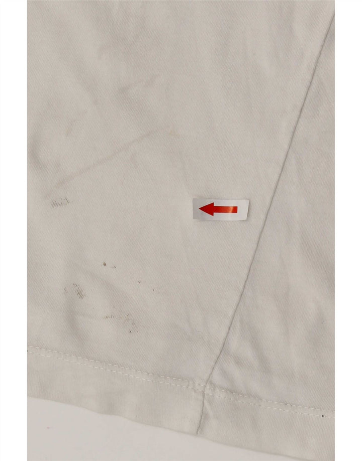 Camiseta Nike masculina gráfica top pequeno algodão branco