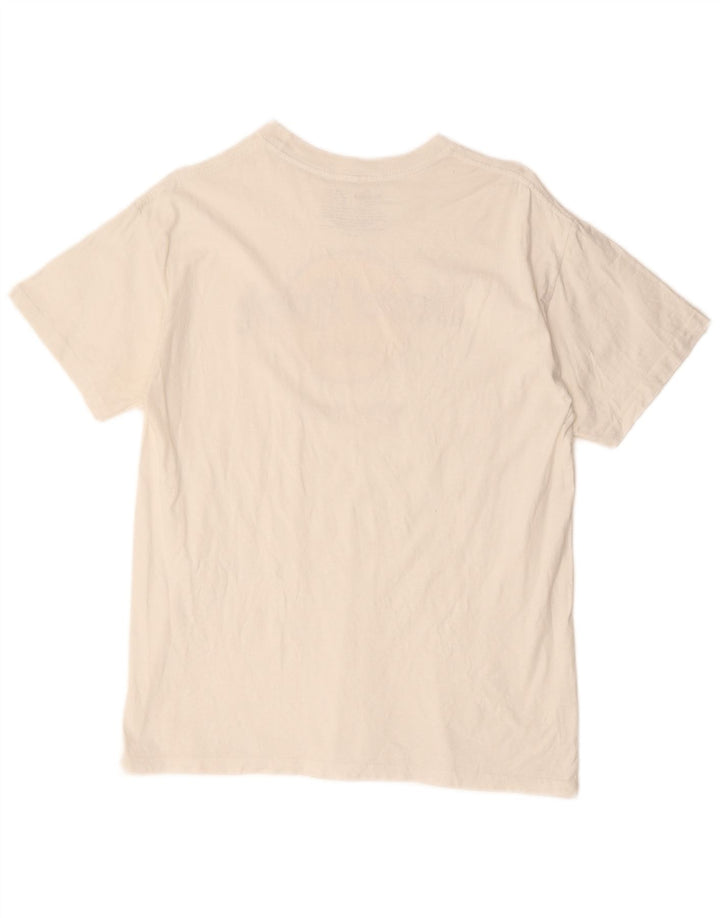 Camiseta feminina HARD ROCK CAFE com estampa gráfica Reino Unido 14 algodão branco médio