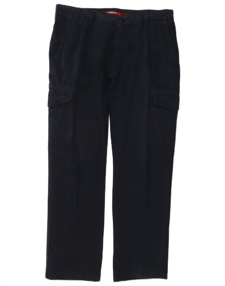 Calça Carrera Masculina Straight Cargo W36 L30 Azul Marinho Algodão