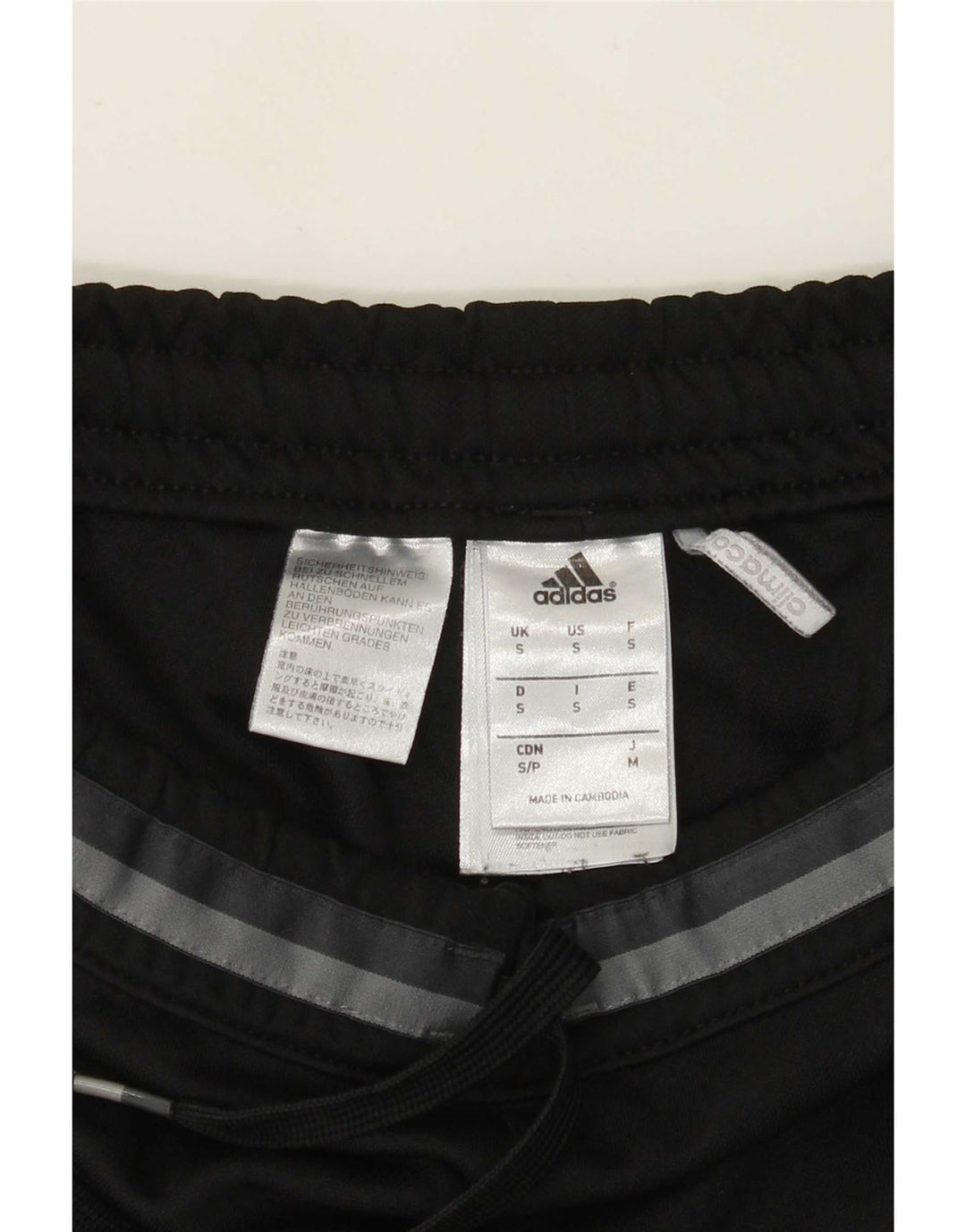 Adidas masculino climacool gráfico calças de treino pequeno poliéster preto