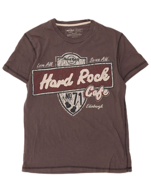 Hard Rock Cafe Mens Edinburgh Graphic T-Shirt Top Small Grey Cotton