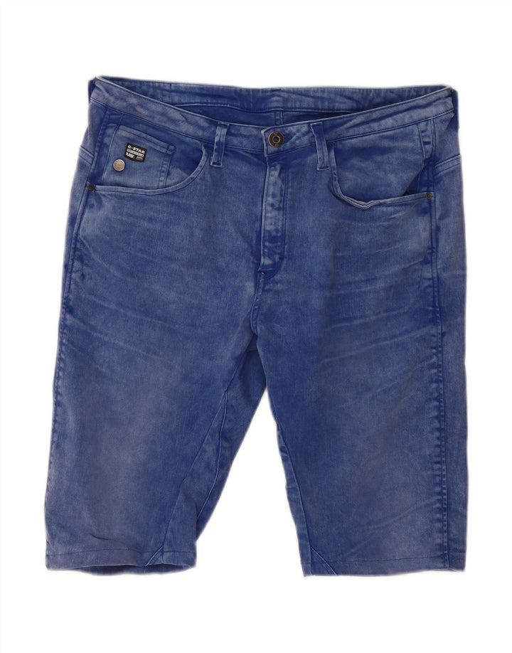Shorts jeans masculino G-STAR W31 algodão azul médio