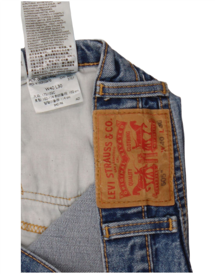 Levi's Masculino 505 Straight Jeans W40 L30 Azul Algodão
