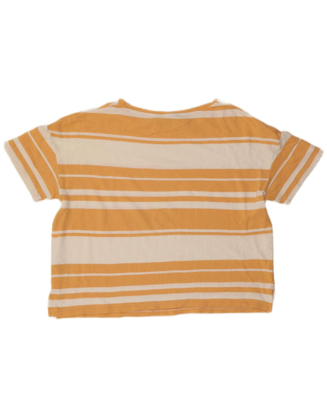 Camiseta feminina grande Marks & Spencer Reino Unido 16 grande listrada laranja