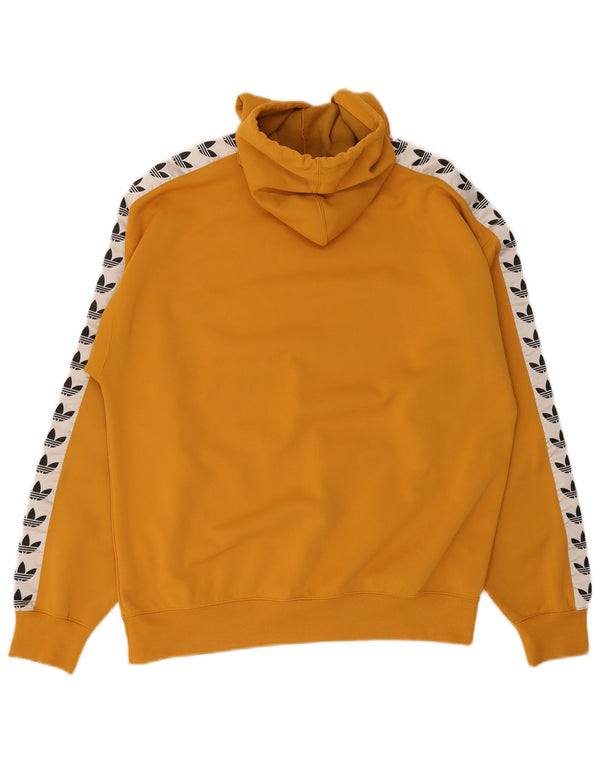 Adidas Mens Graphic Hoodie Jumper Médio Amarelo Colorblock Poliéster
