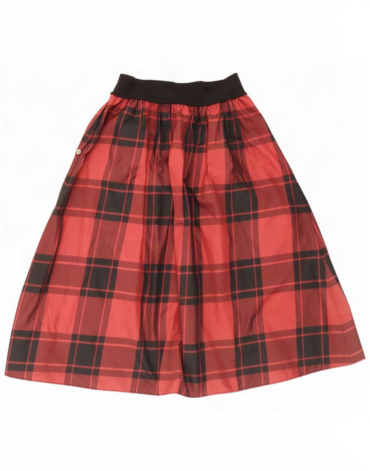 Saia alargada feminina Penny Black pequena W26 Borgonha xadrez poliéster