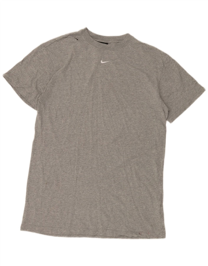 Camiseta masculina NIKE Top cinza médio algodão