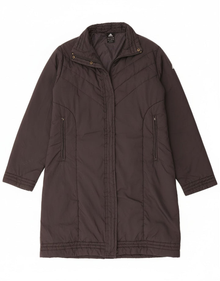 Casaco acolchoado feminino Adidas UK 16 grande cinza poliamida