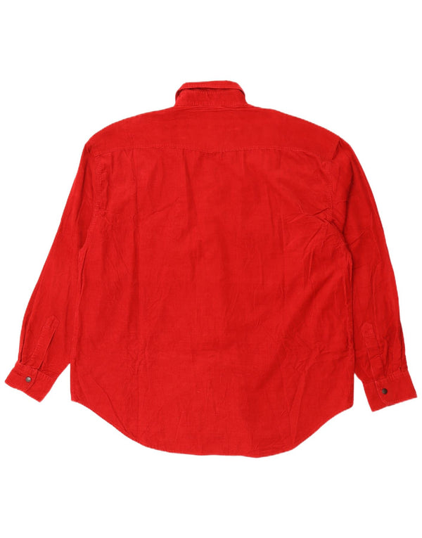 Camisa masculina de veludo cotelê J&P Brothers XL algodão vermelho