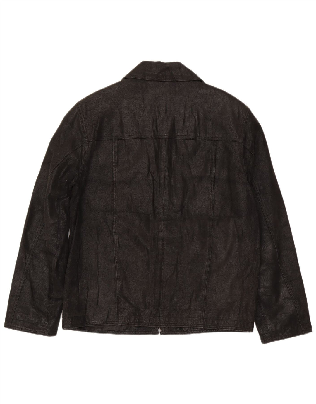 Jaqueta de couro masculina In Extenso UK 38 média preta