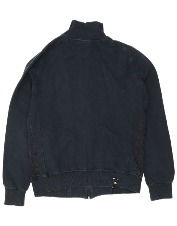 Adidas Mens Tracksuit Top Jacket UK 36/38 Pequeno Azul Marinho Algodão