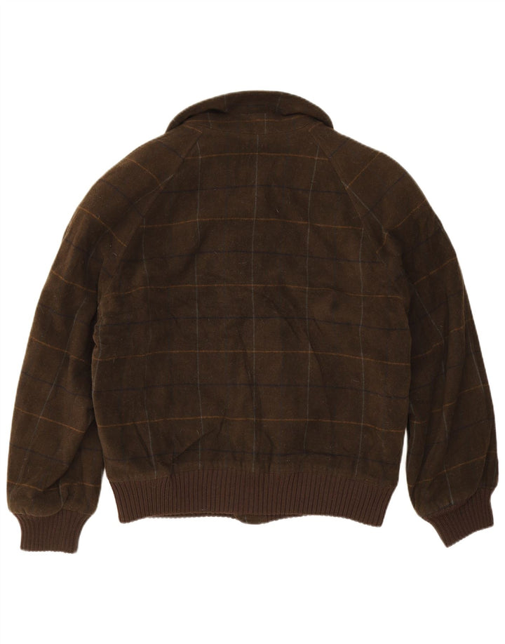 Jaqueta bomber masculina Pierre Cardin UK 42 XL cáqui xadrez