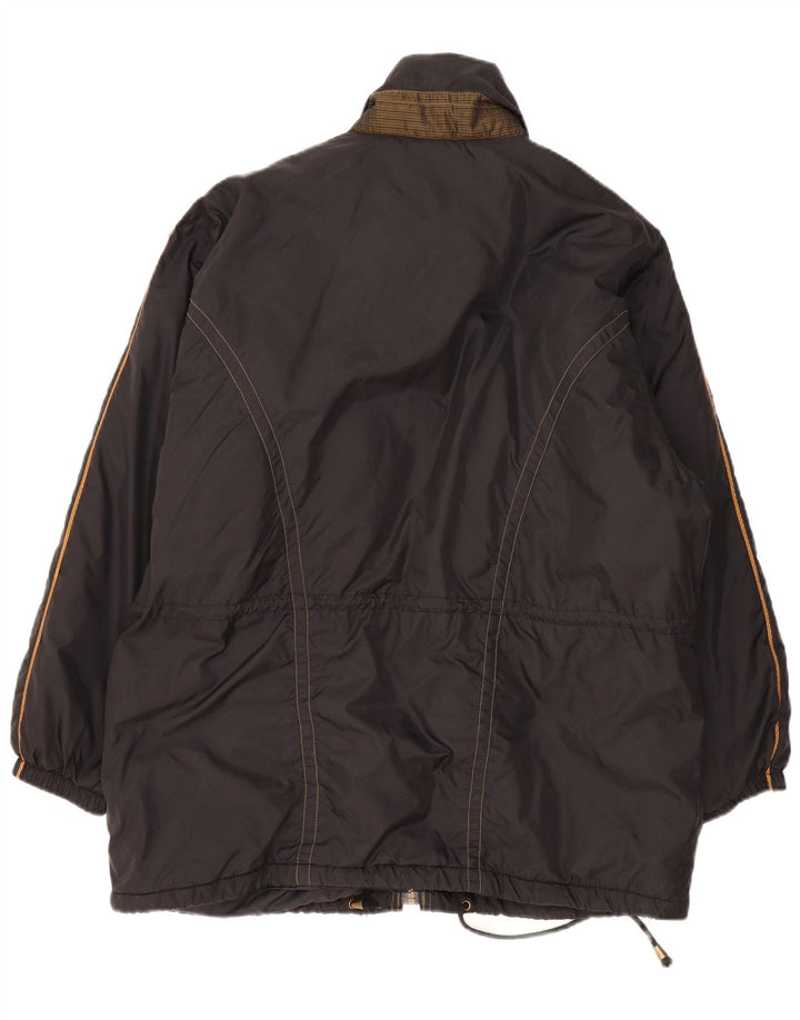 Jaqueta corta-vento masculina ativa UK 42 XL poliamida floral preta