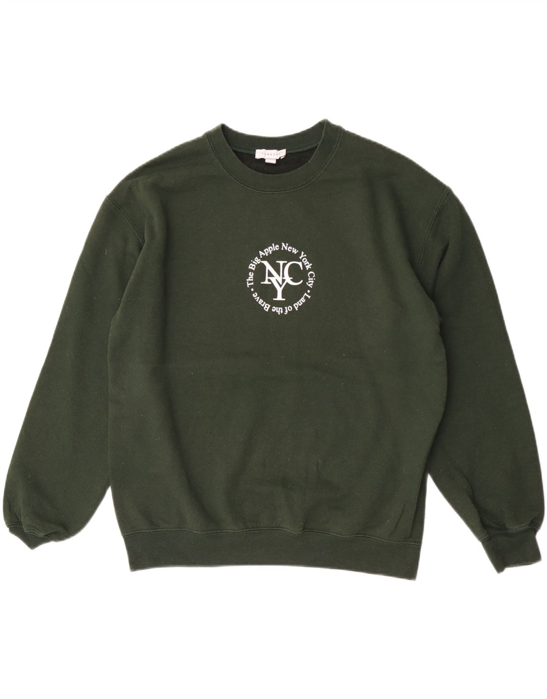 Suéter gráfico feminino Topshop UK 14 verde médio