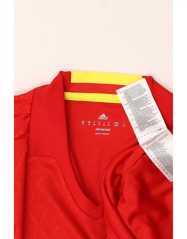 Adidas Mens Climacool Camiseta Top Médio Poliéster Vermelho