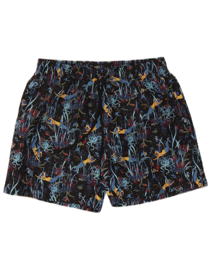Scout Mens Abstract Pattern Shorts de natação pequeno poliéster multicolorido