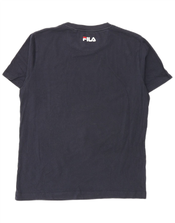 Camiseta masculina Fila Graphic Top médio azul marinho