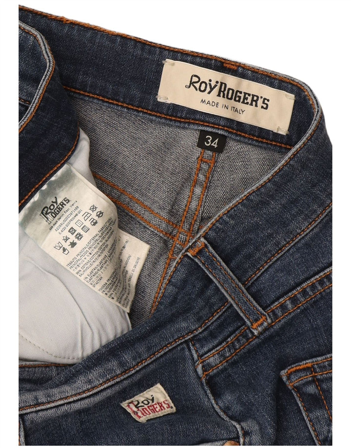Calça jeans masculina Roy Rogers desgastada W34 L29 azul algodão