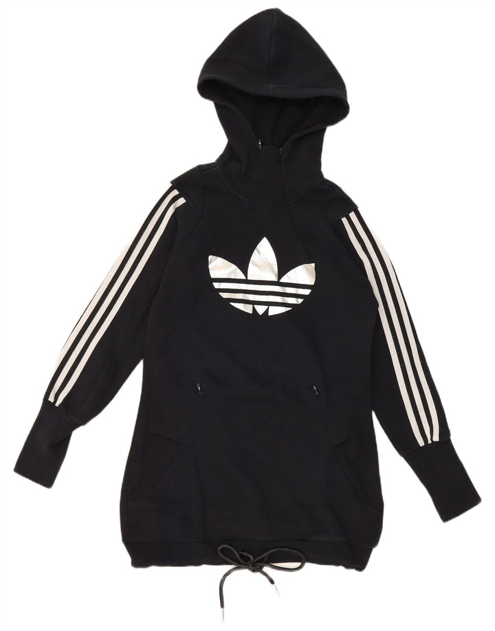 Adidas feminino gráfico moletom com capuz jumper IT 44 médio preto