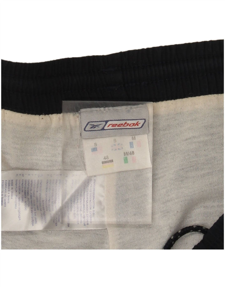 Calça de treino masculina Reebok pequena azul marinho poliéster
