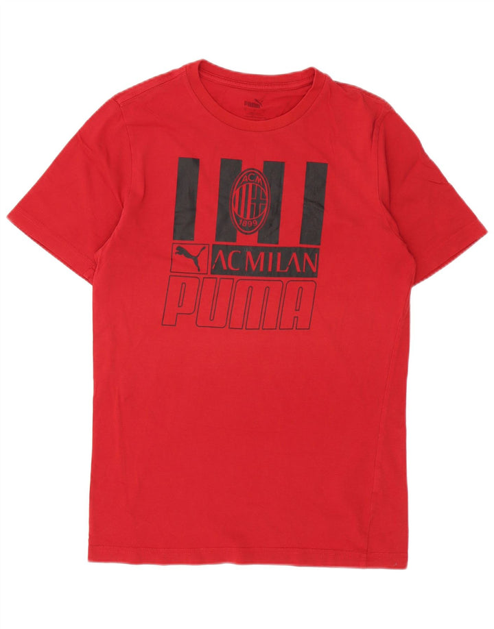 Camiseta Puma Masculina AC Milan Graphic Top Pequeno Vermelho