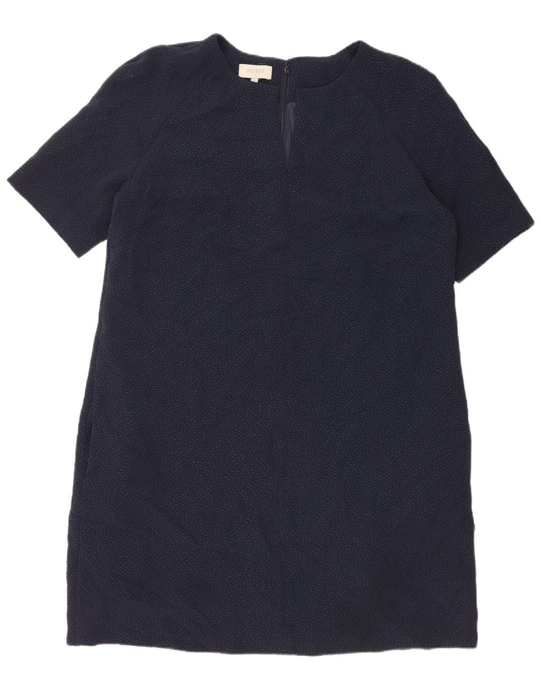 Vestido feminino Hobbs Shift UK 16 grande poliéster azul marinho
