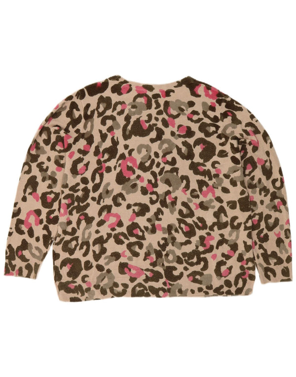 Suéter feminino Marks & Spencer com estampa abstrata e gola canoa Reino Unido 20 2XL