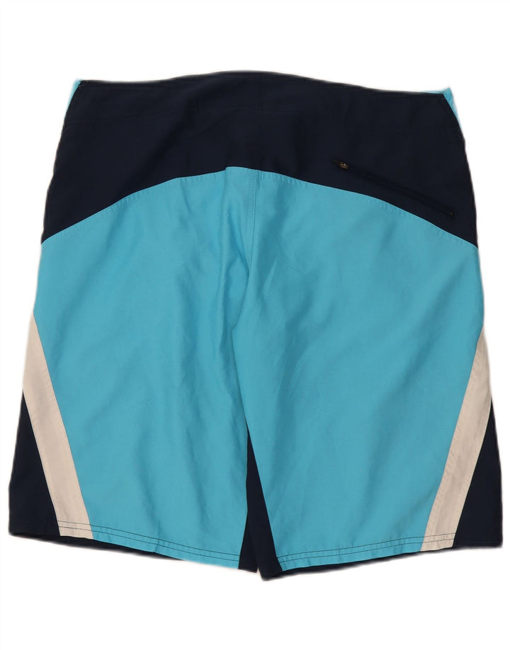 Shorts de natação masculinos Nike grande bloco colorido azul marinho