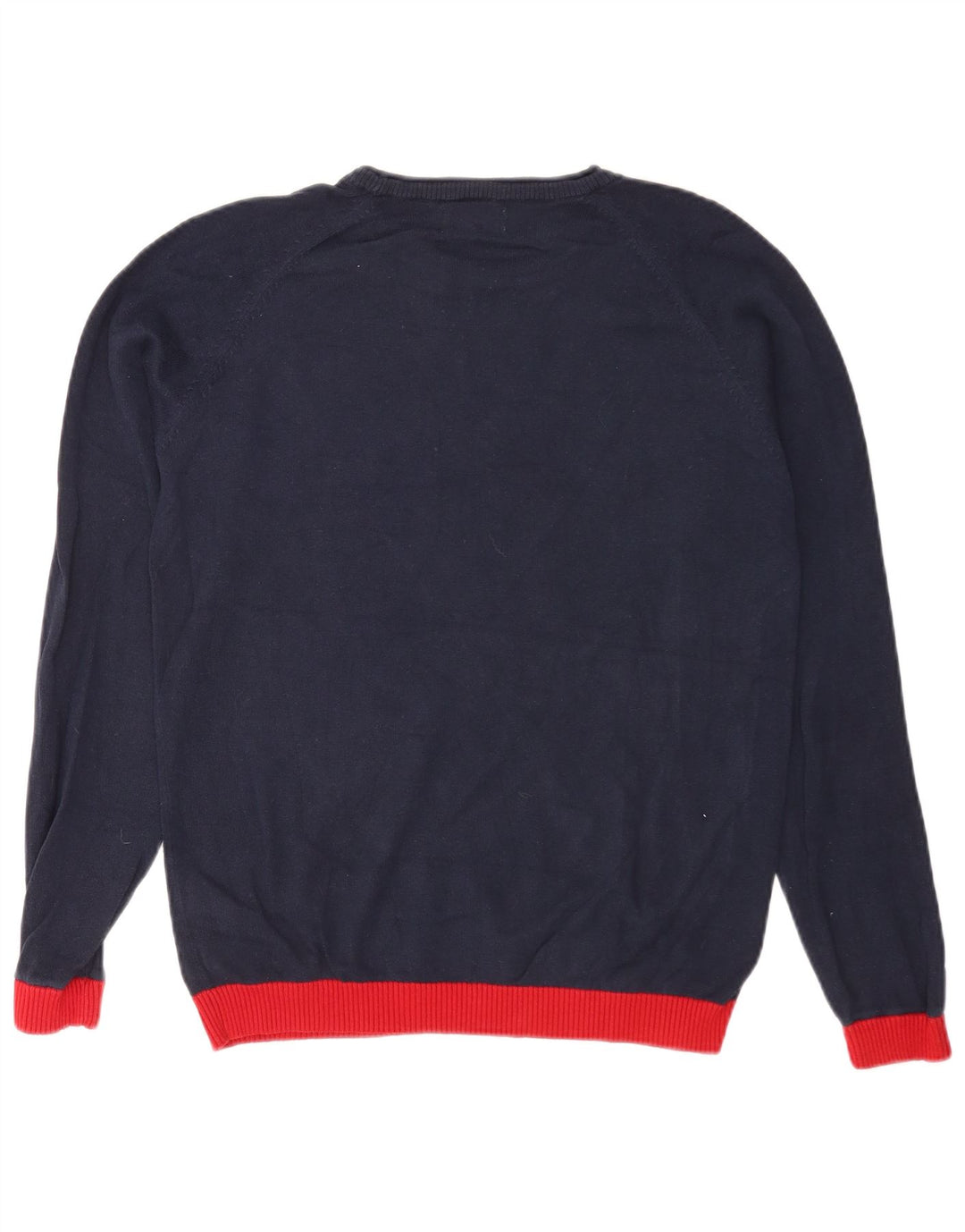 Suéter masculino Jack & Jones com gola redonda grande bloco colorido azul marinho