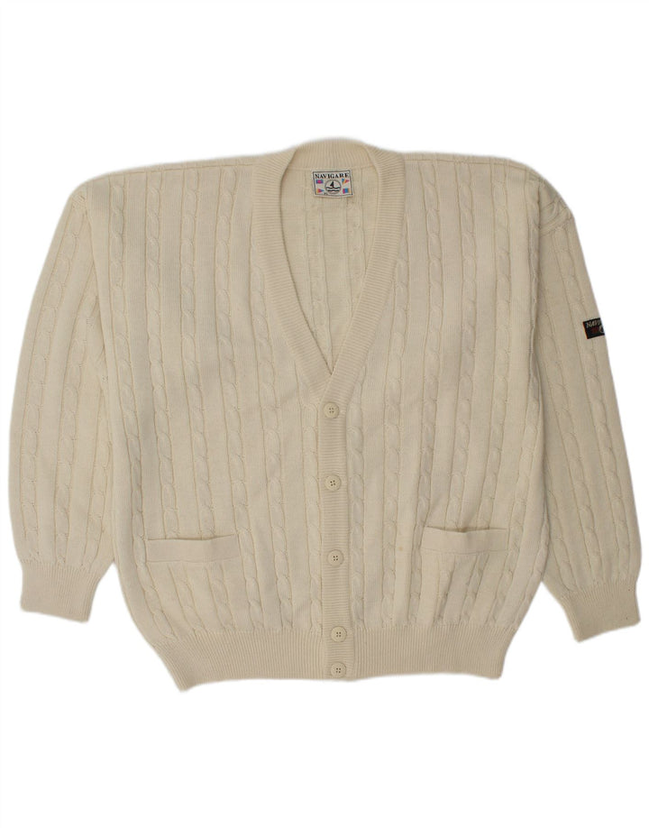 Suéter cardigã masculino Navigare XL branco