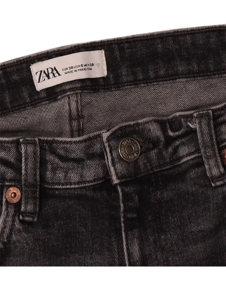 Calça jeans feminina Zara Bootcut EU 38 pequena W28 L26 cinza