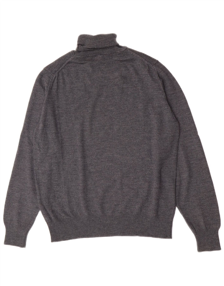 Zara Suéter masculino com gola redonda cinza médio