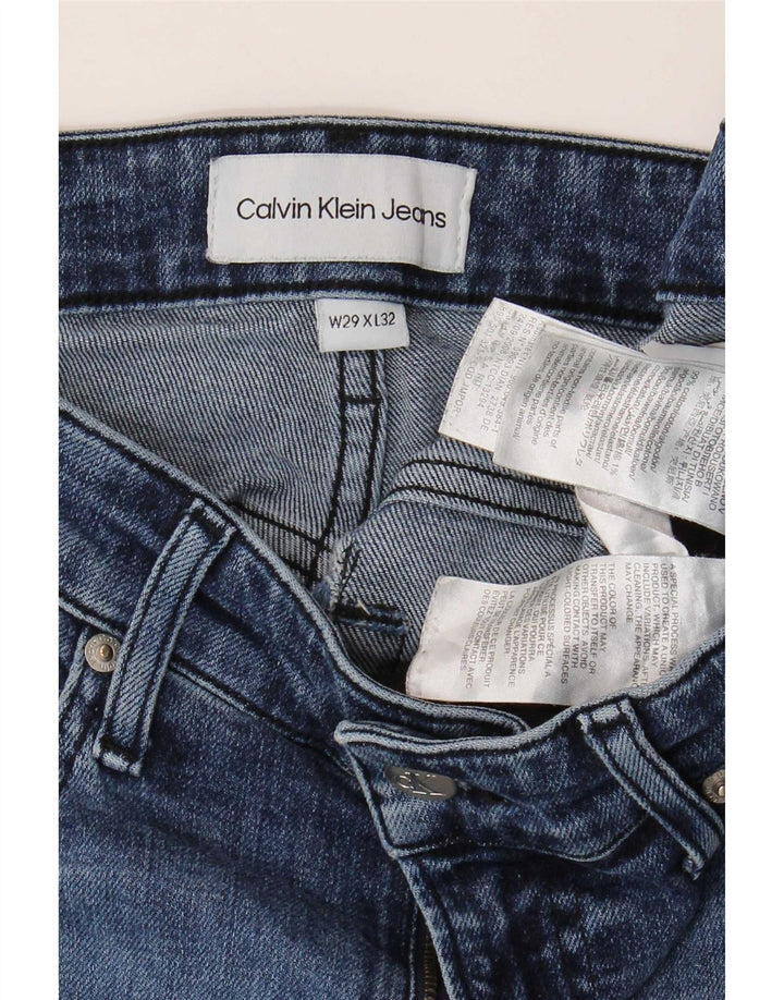 Calvin Klein Masculino Slim Jeans W29 L32 Azul Algodão
